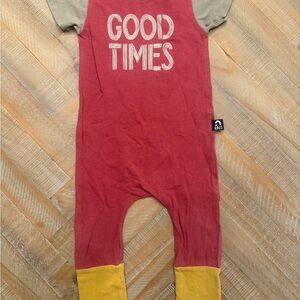 Rags to Raches Red Good Times bodysuit 6-12 months
